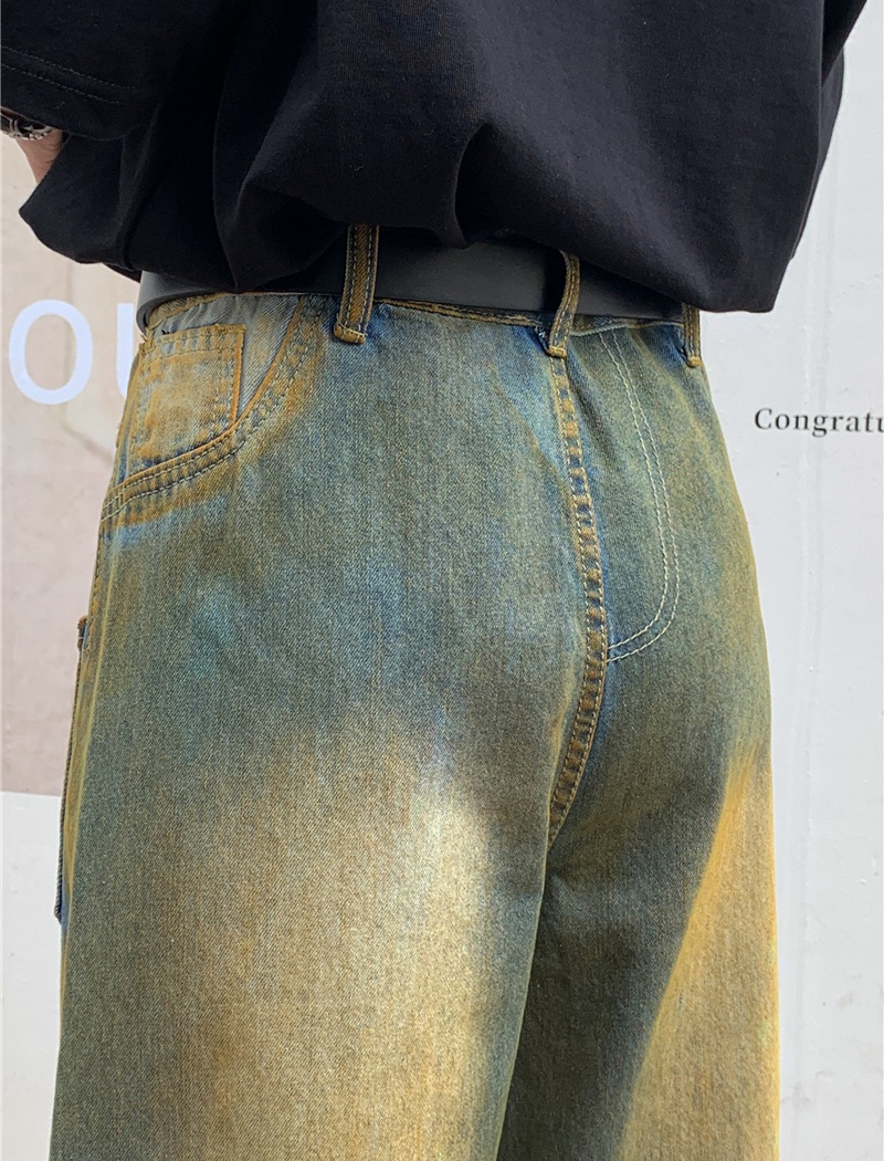 Washed loose jeans spring and summer large yard pants