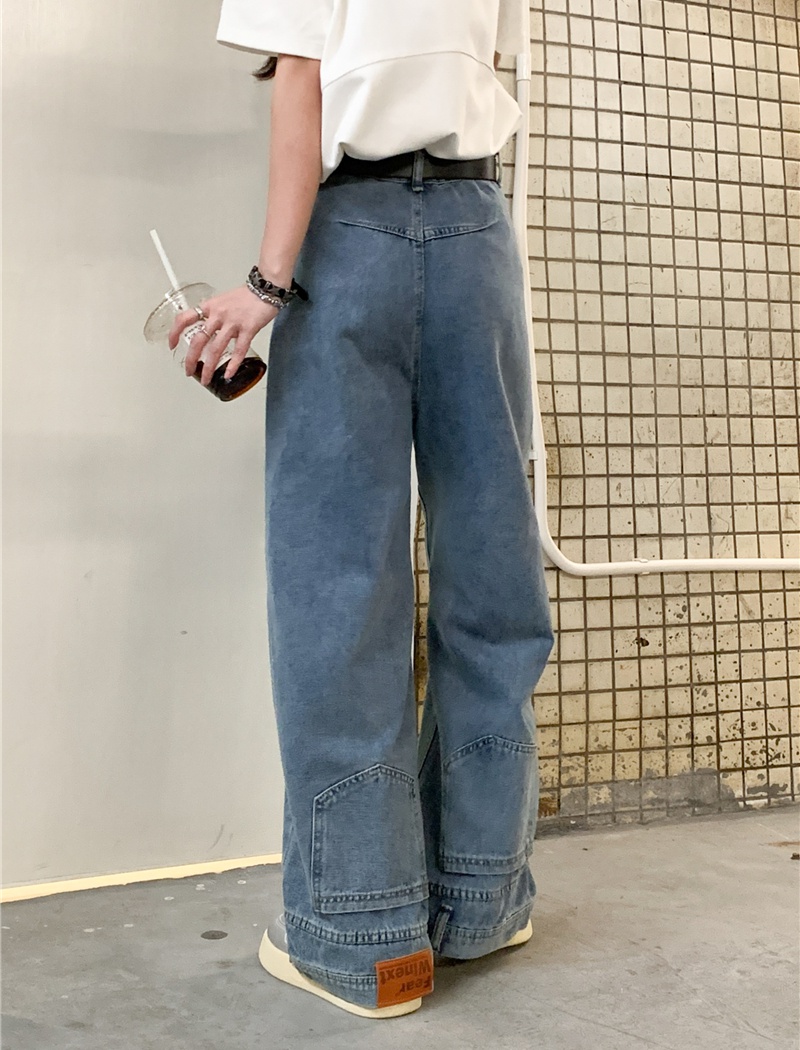 Straight large yard American style pants loose wide leg jeans