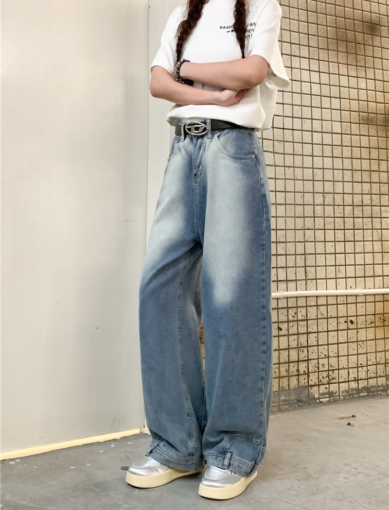 Straight large yard American style pants loose wide leg jeans