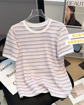 Pullover slim small shirt short sleeve loose T-shirt