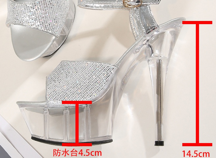 Nightclub high-heeled platform catwalk very high shoes