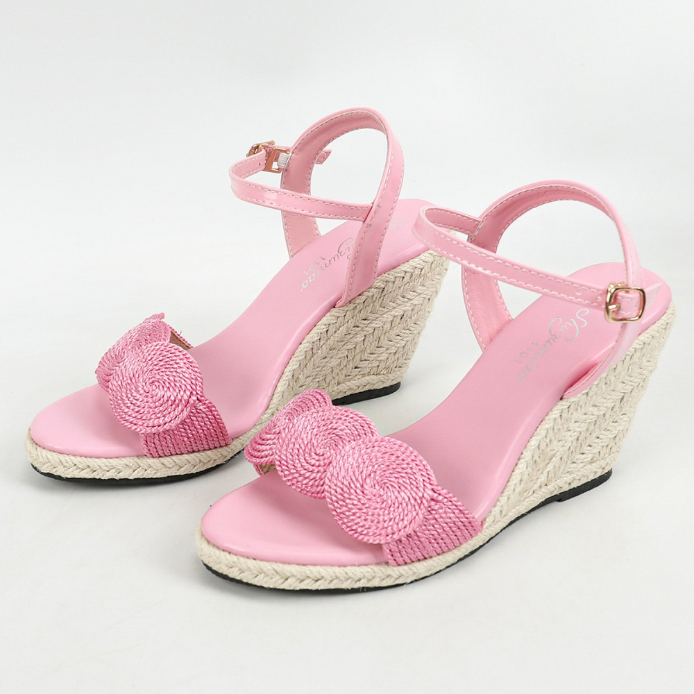 Slipsole fashion hemp rope sandals simple sexy platform