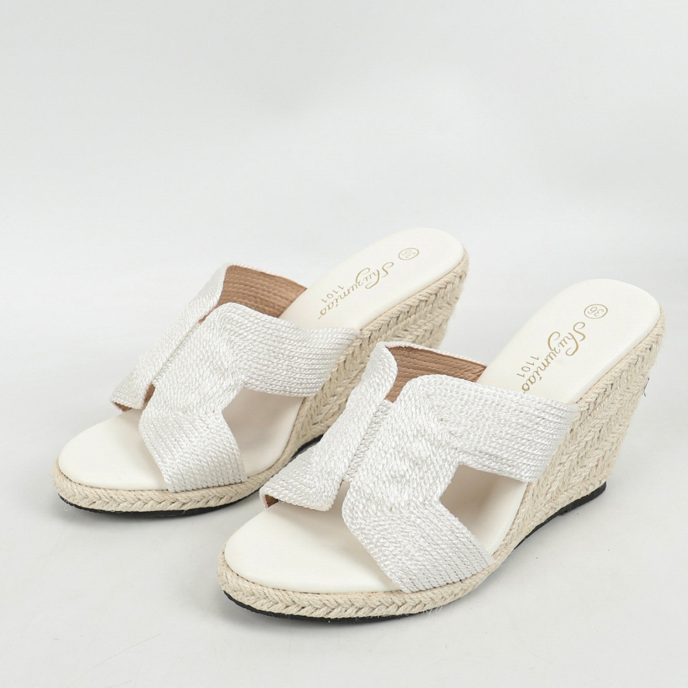 Fashion European style weaving simple sexy platform