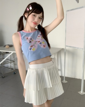 All-match summer vest knitted ice silk tops