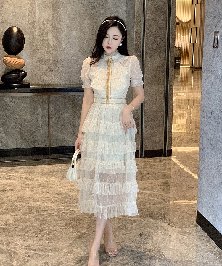 Temperament long dress France style lady dress for women