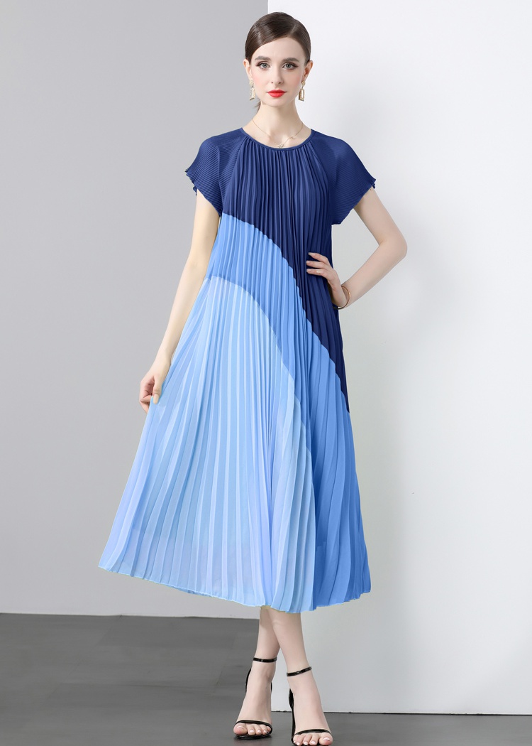 Pleats Please pleated organ splice chiffon dress