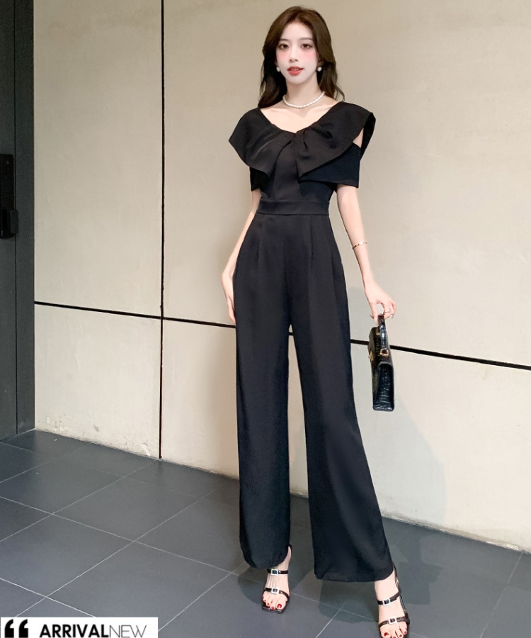 Fashion summer long pants slim mixed colors jumpsuit