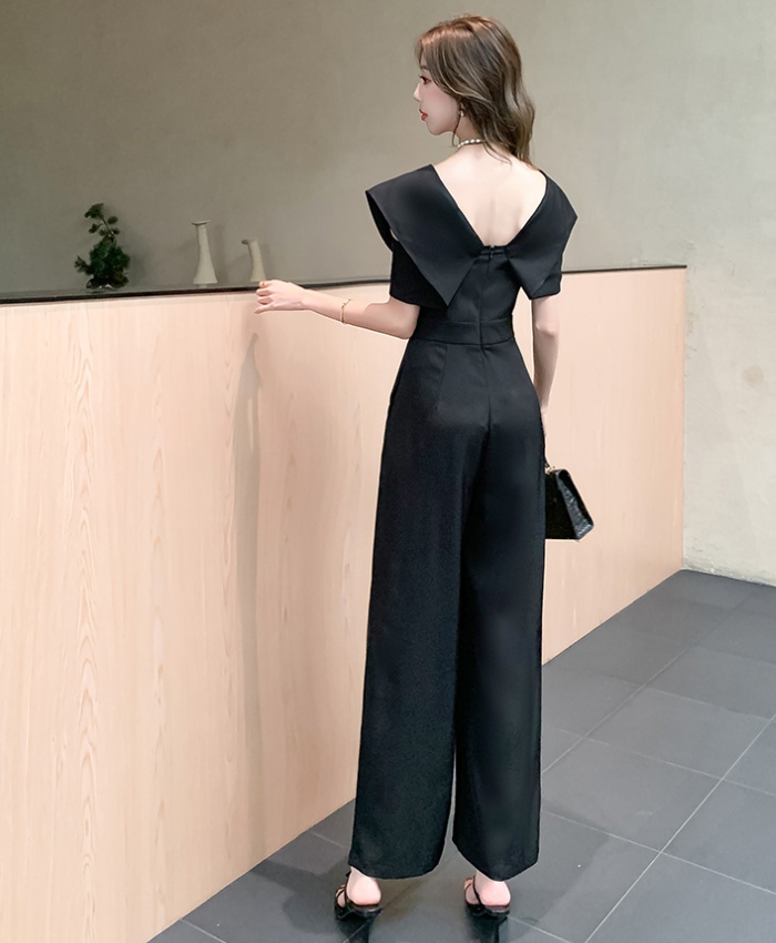 Fashion summer long pants slim mixed colors jumpsuit