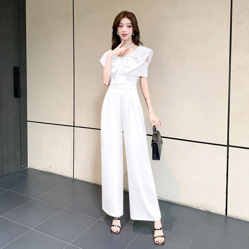 Fashion summer long pants slim mixed colors jumpsuit