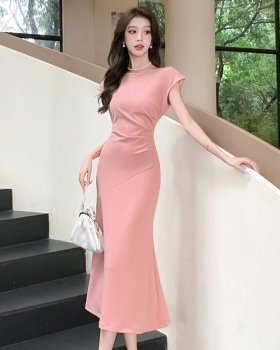 Summer France style Hepburn style split temperament dress