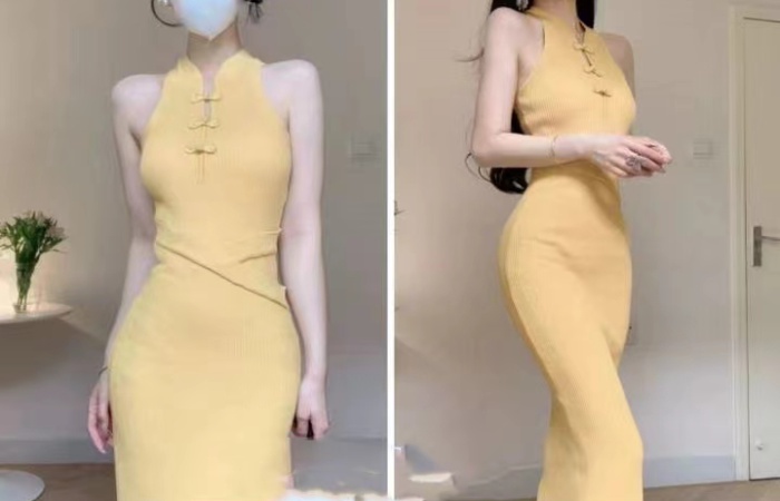 Package hip strap dress sleeveless dress for women