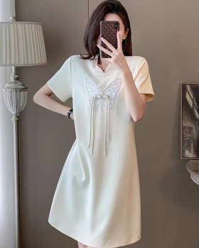 Knitted niche loose Western style temperament summer dress