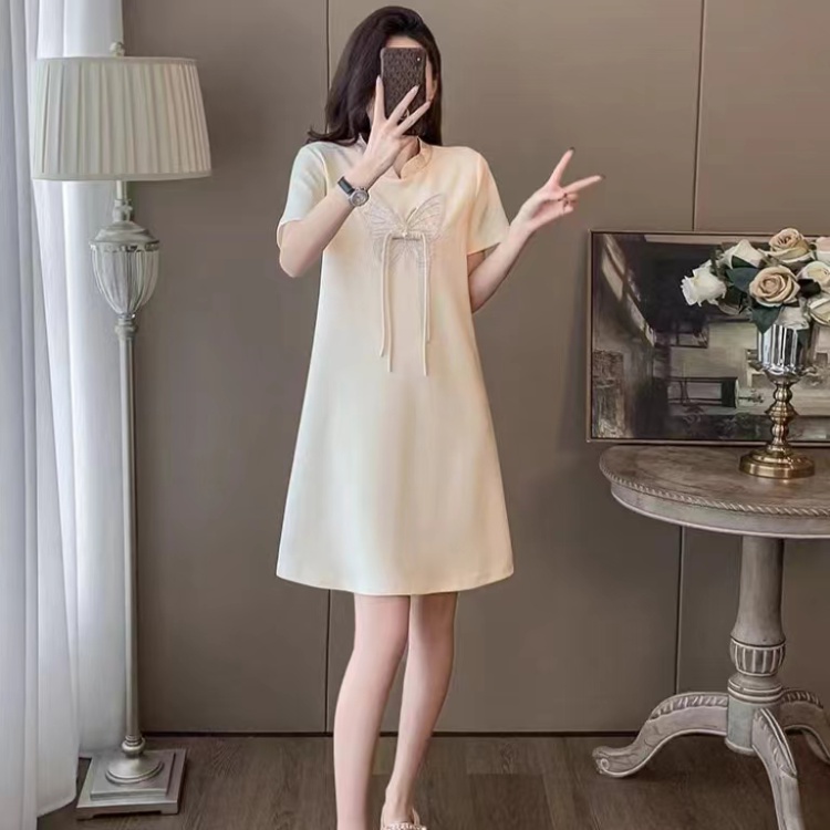 Knitted niche loose Western style temperament summer dress