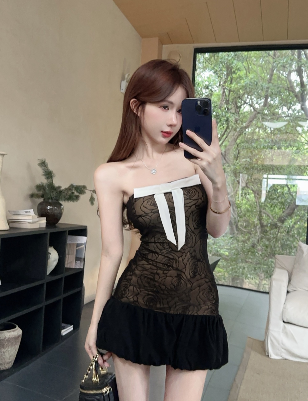 Wrapped chest lace sweet tight spicegirl fashion dress for women