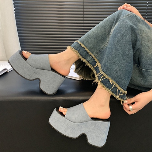 Nightclub high-heeled antiskid summer slippers for women