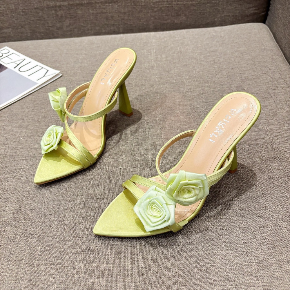 Summer fine-root slippers fashion high-heeled sandals