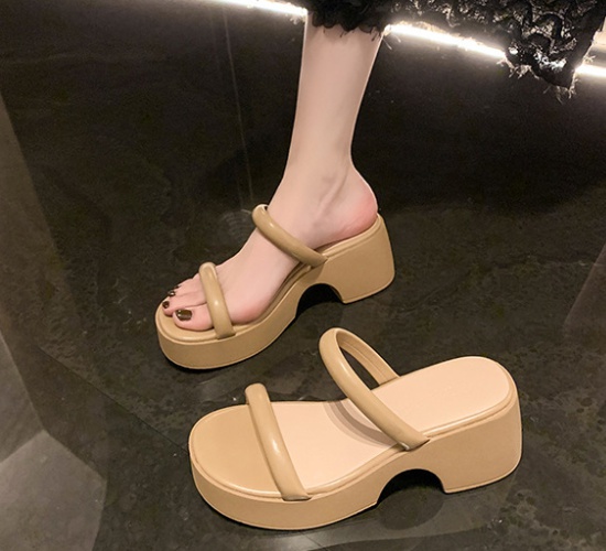 Thick crust retro shoes rome cozy slippers for women