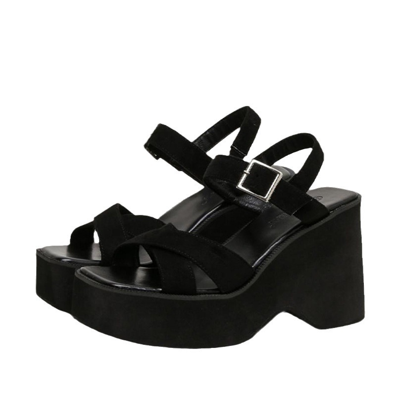 Spring and summer travel platform thick crust shoes