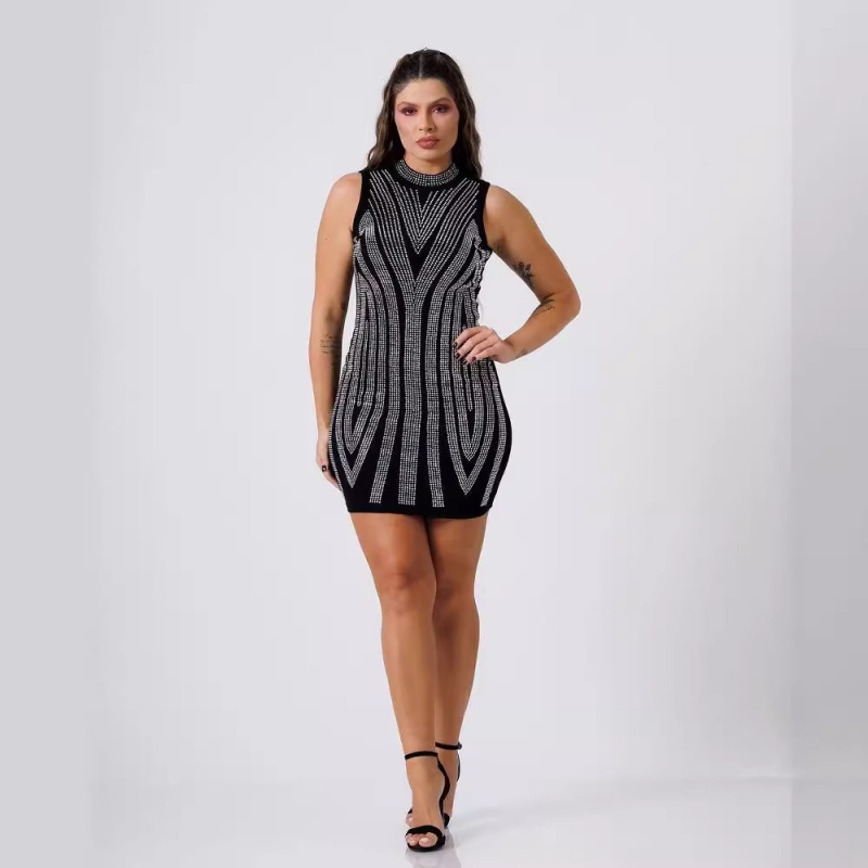 Tight sexy package hip sleeveless elasticity dress