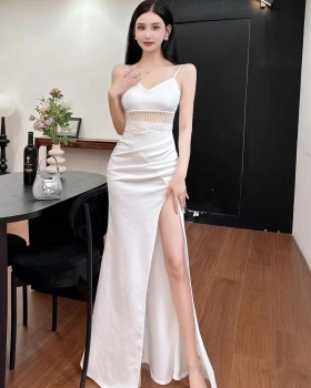 Elegant temperament formal dress V-neck dress