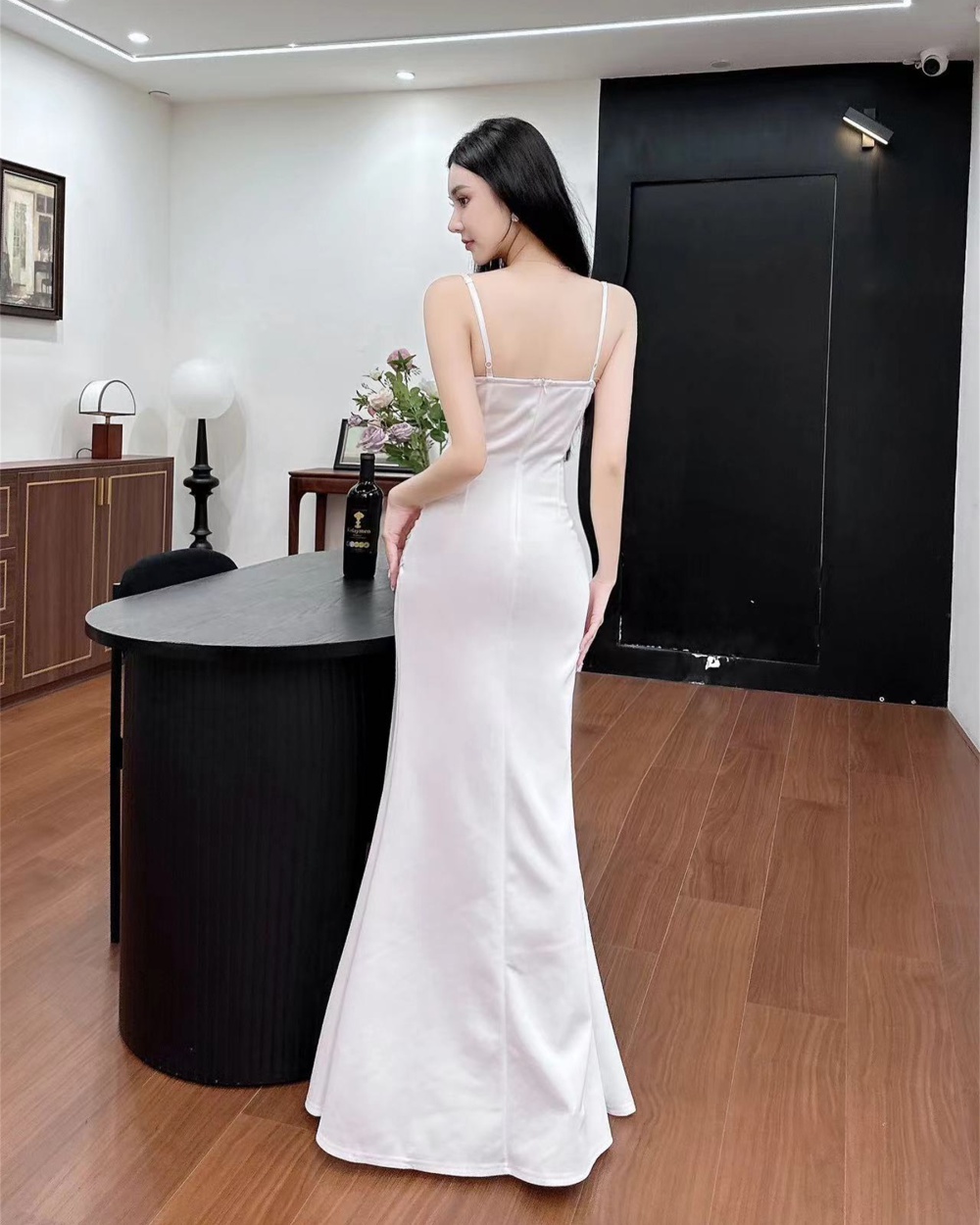 Elegant temperament formal dress V-neck dress