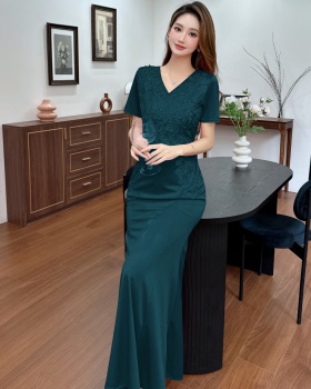 Large yard slim dress fashion elegant formal dress