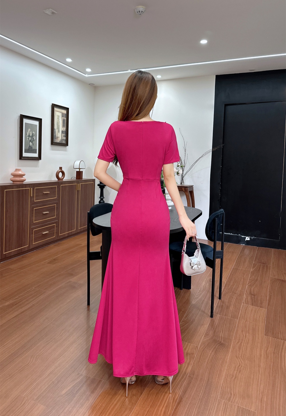 Large yard slim dress fashion elegant formal dress