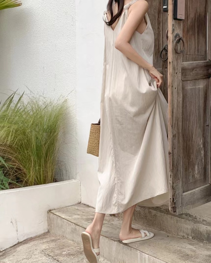 Sling loose niche temperament sleeveless Korean style dress