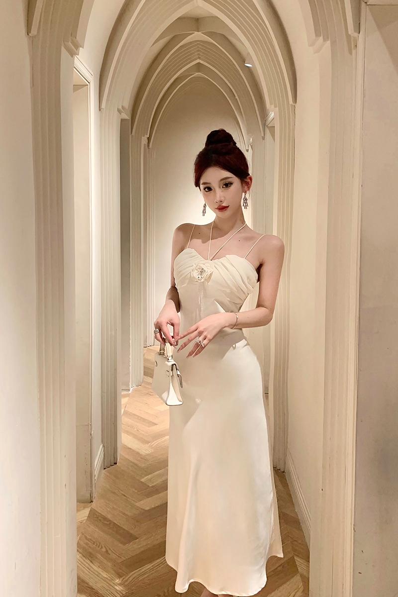 Beautiful vacation formal dress temperament chiffon dress