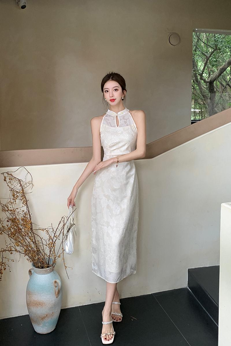 Retro Chinese style dress summer hollow cheongsam