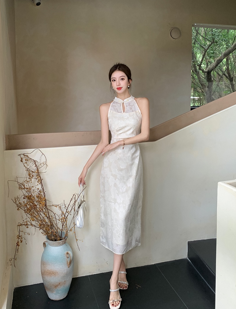 Retro Chinese style dress summer hollow cheongsam