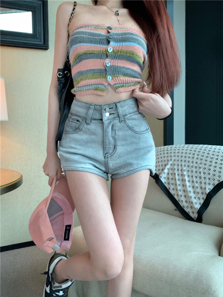 Casual high waist pants summer shorts for women