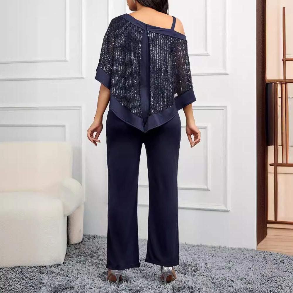 Elegant spring and summer shawl pure jumpsuit for women