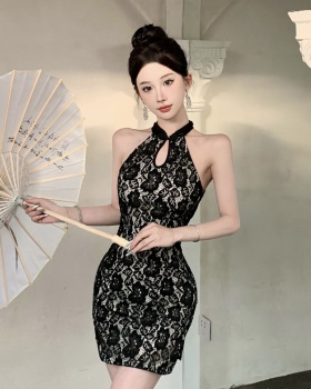 Lace sexy dress slim cheongsam