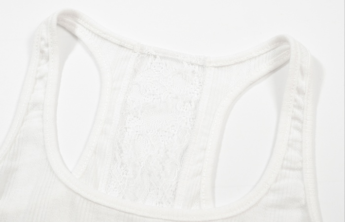 Splice hollow lace tops all-match halter small sling