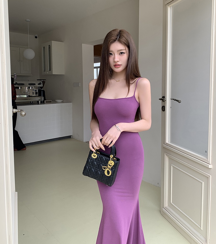 Summer mermaid temperament slim sling sexy dress