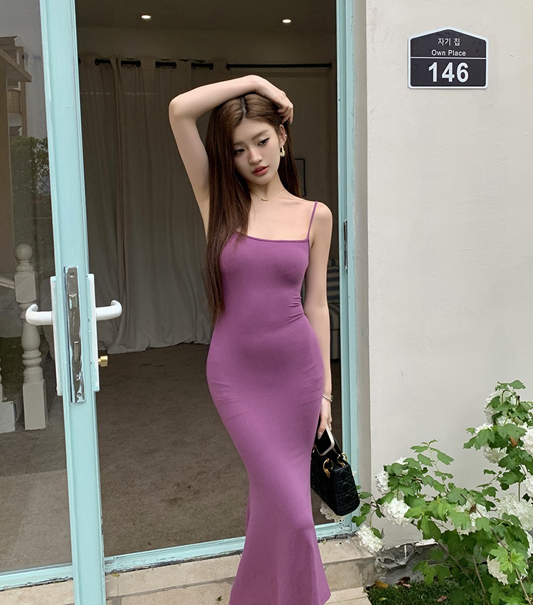 Summer mermaid temperament slim sling sexy dress