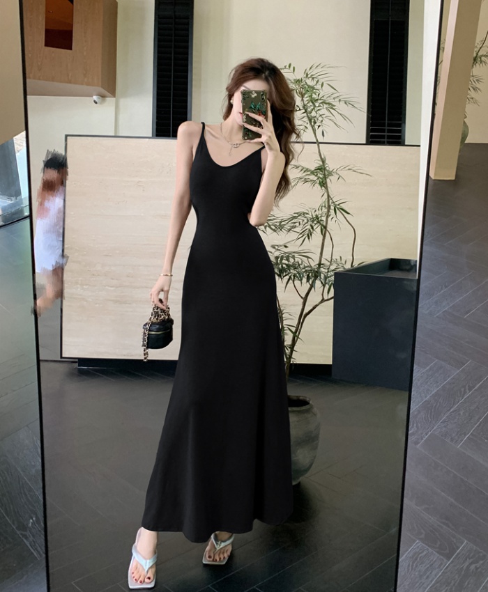 Sexy hollow niche dress spicegirl slim long dress