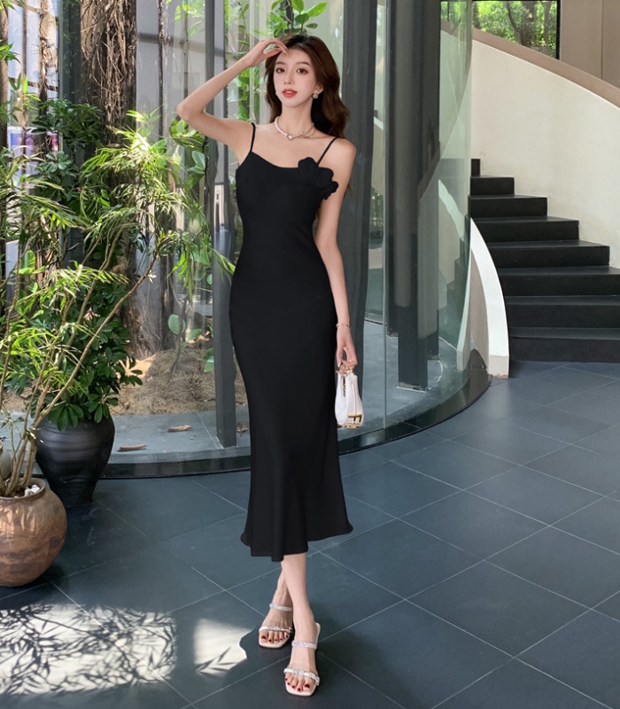 Temperament long dress stereoscopic dress for women