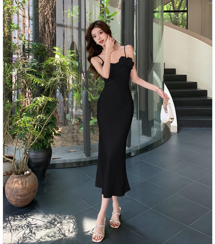 Temperament long dress stereoscopic dress for women