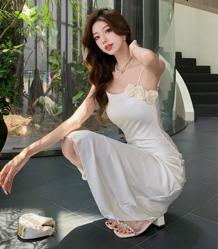 Temperament long dress stereoscopic dress for women