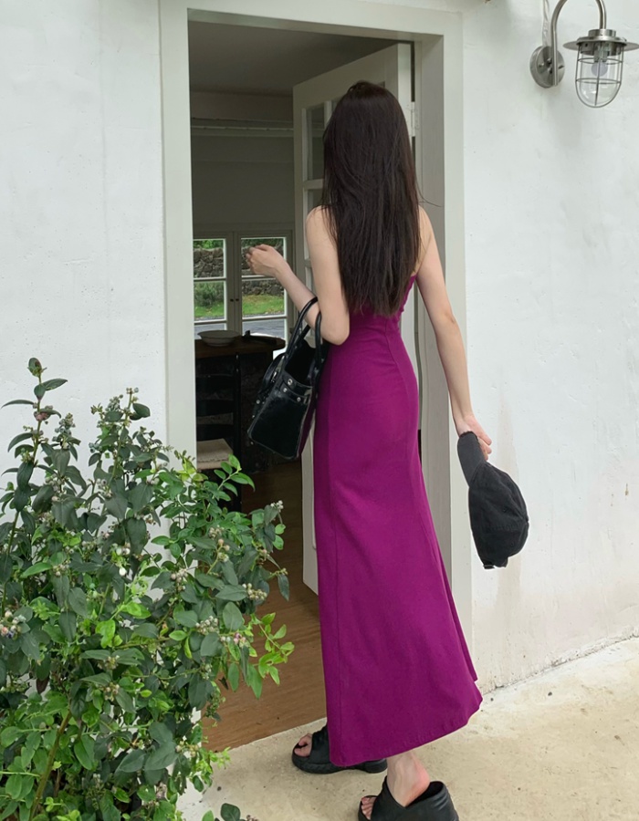 Package hip sexy halter dress slim summer Casual long dress