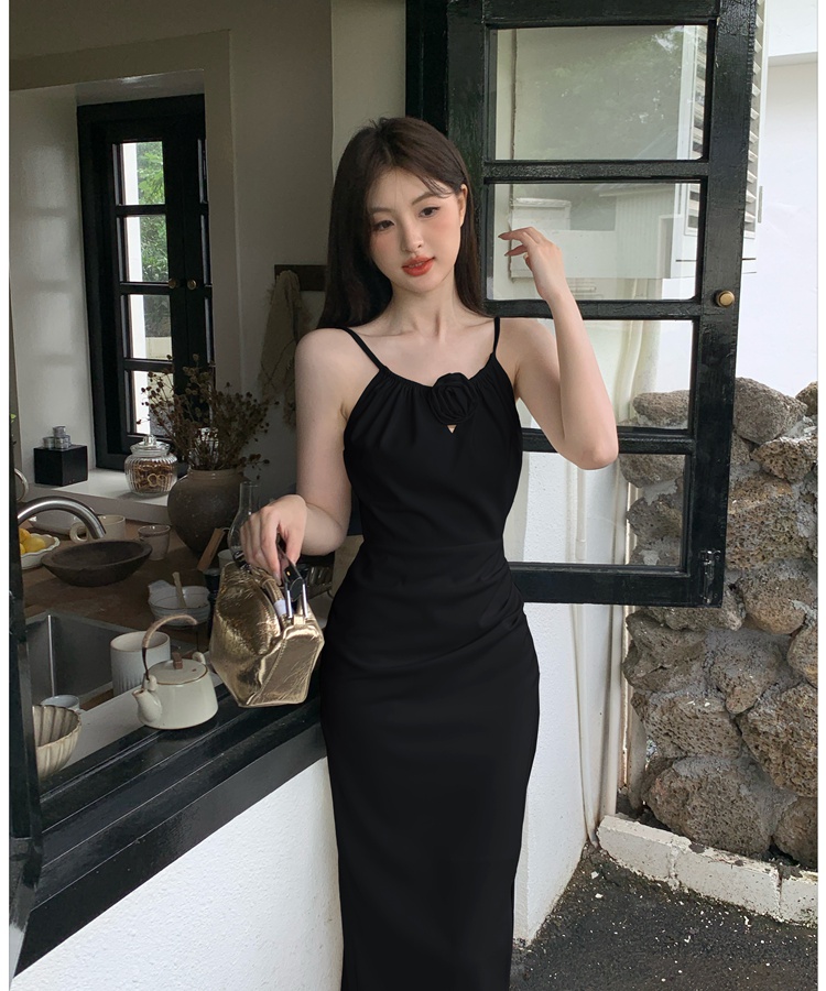 Summer halter long dress France style temperament dress