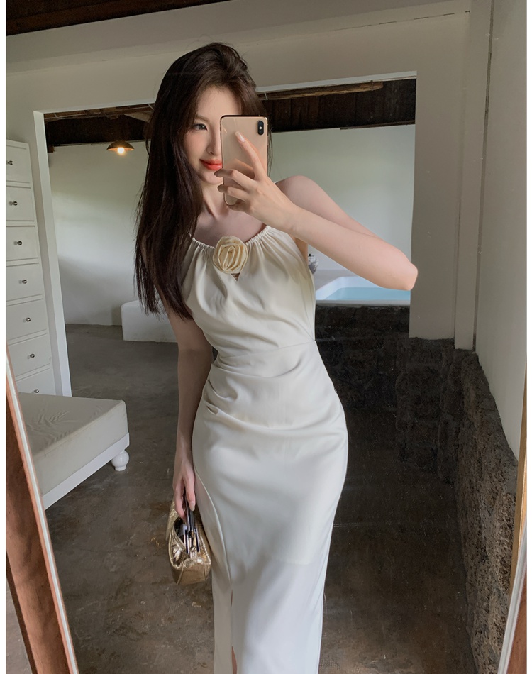 Summer halter long dress France style temperament dress