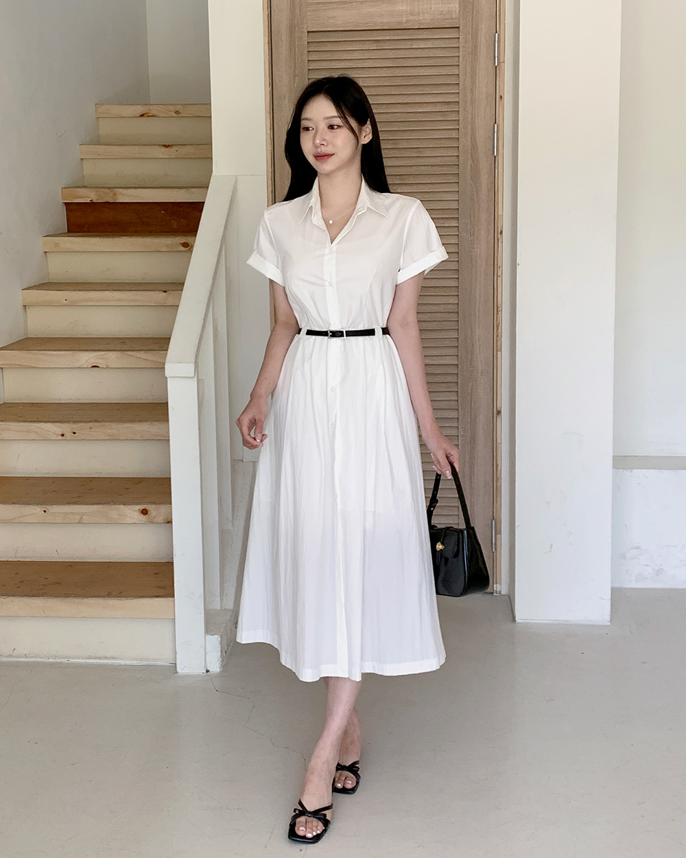 France style dress single-breasted shirt
