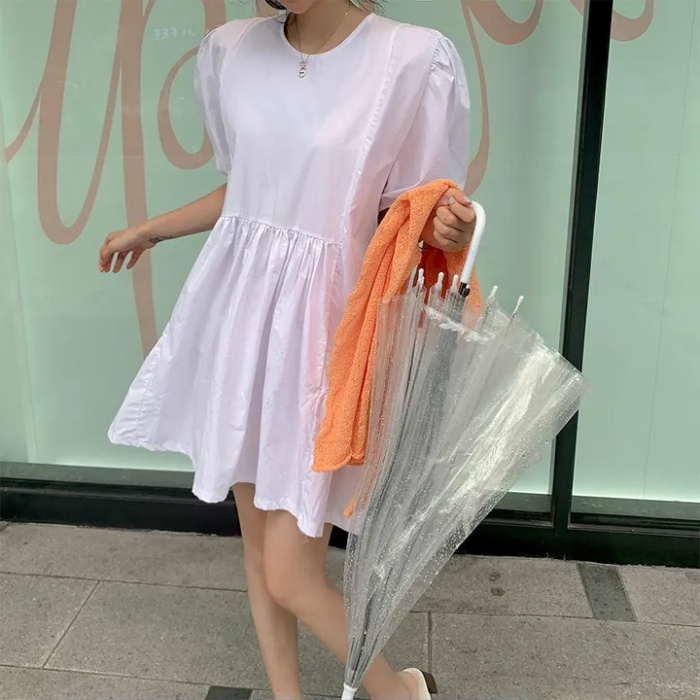 Puff sleeve Korean style loose sweet wear dress