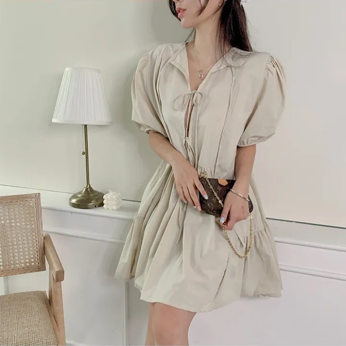 Puff sleeve Korean style loose sweet wear dress