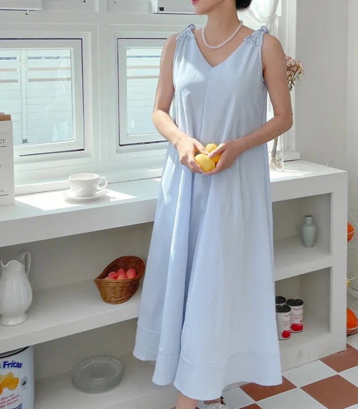 Casual Korean style tender summer simple sling dress