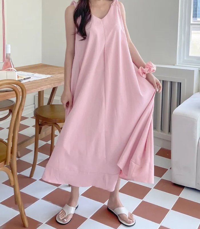 Casual Korean style tender summer simple sling dress