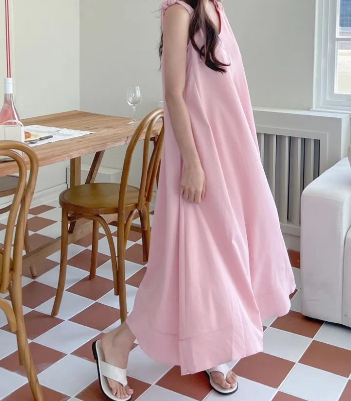 Casual Korean style tender summer simple sling dress